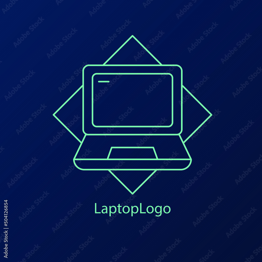 Computer logo design. Pc fix, repair icon. Computer maintenance service. Coding, software. Computer tech shop. Computer help logotype badge, brand logo, name symbol, sign, emblem. Vector illustration.