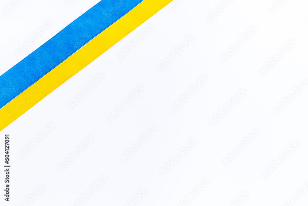 Yellow and blue ribbon. Ukaraine flag concept Yellow and blue ribbon. Ukaraine flag concept