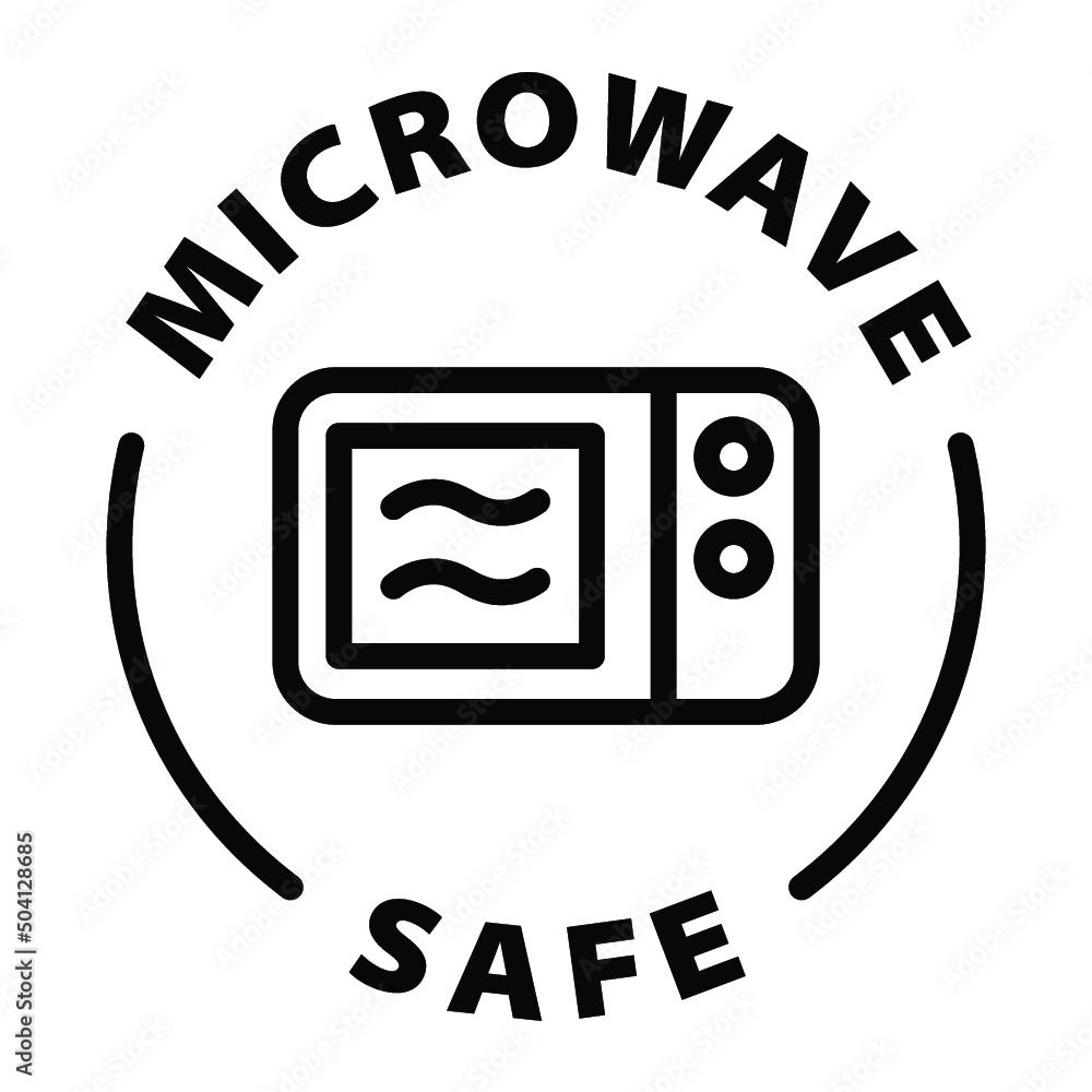 Premium Vector Microwave Oven Safe Inscriptions Isolated On White