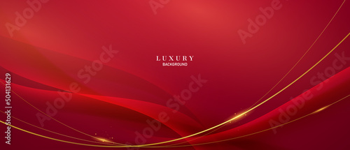 abstract vector luxury red and gold background modern creative concept