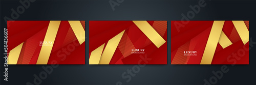 Abstract red and gold lines background