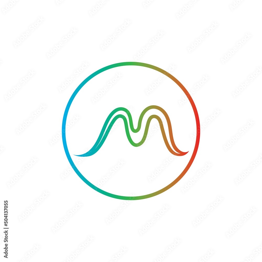 M Letter Logo Template icon design 