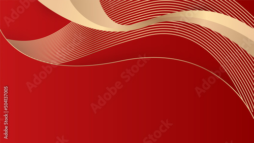 Abstract red and gold lines background