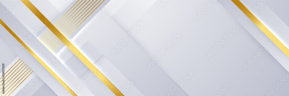 Modern white and gold abstract background. Abstract geometric shape white gold background with light and shadow 3D layered for presentation design. Modern white and gold abstract background. Abstract geometric shape white gold background with light and shadow 3D layered for presentation design.