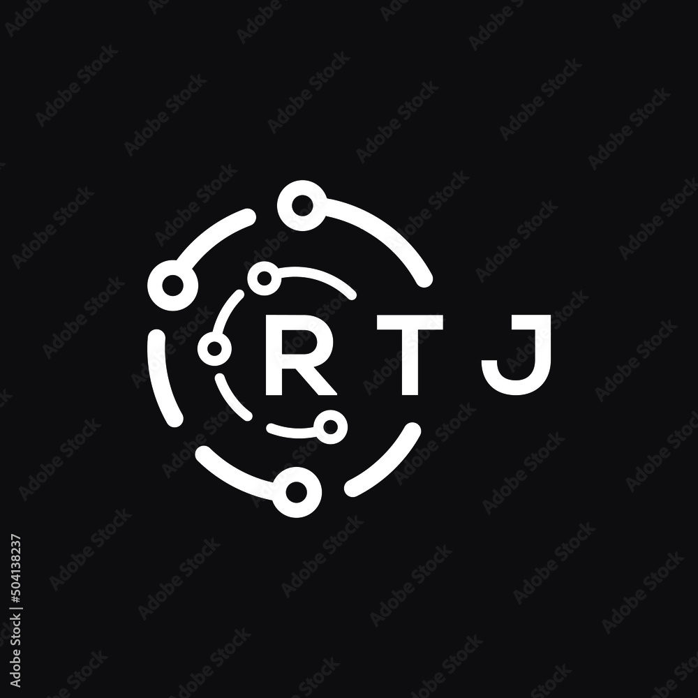 RTJ technology letter logo design on black background. RTJ creative initials technology letter logo concept. RTJ technology letter design.
RTJ technology letter logo design on black background. RTJ creative initials technology letter logo concept. RTJ technology letter design.
