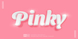 Pinky text 3d style editable text effect