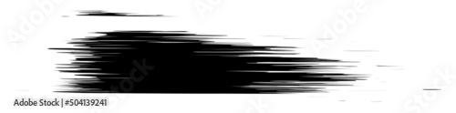 Grungy paint brush, brush stroke effect shape, element