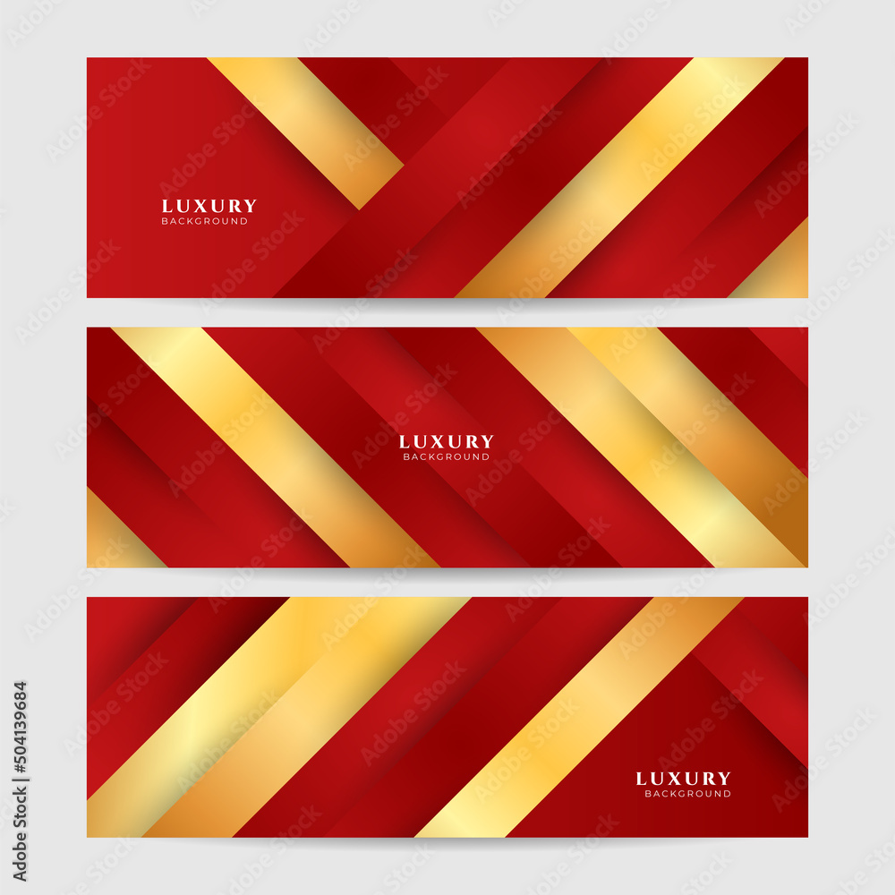 Abstract red and gold colorful background. Vector abstract graphic design banner pattern presentation background web template.