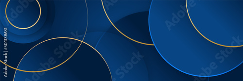 Dark blue and gold colorful abstract background geometry shine and layer element vector for presentation design. Suit for business, corporate, institution, party, festive, seminar, and talks.