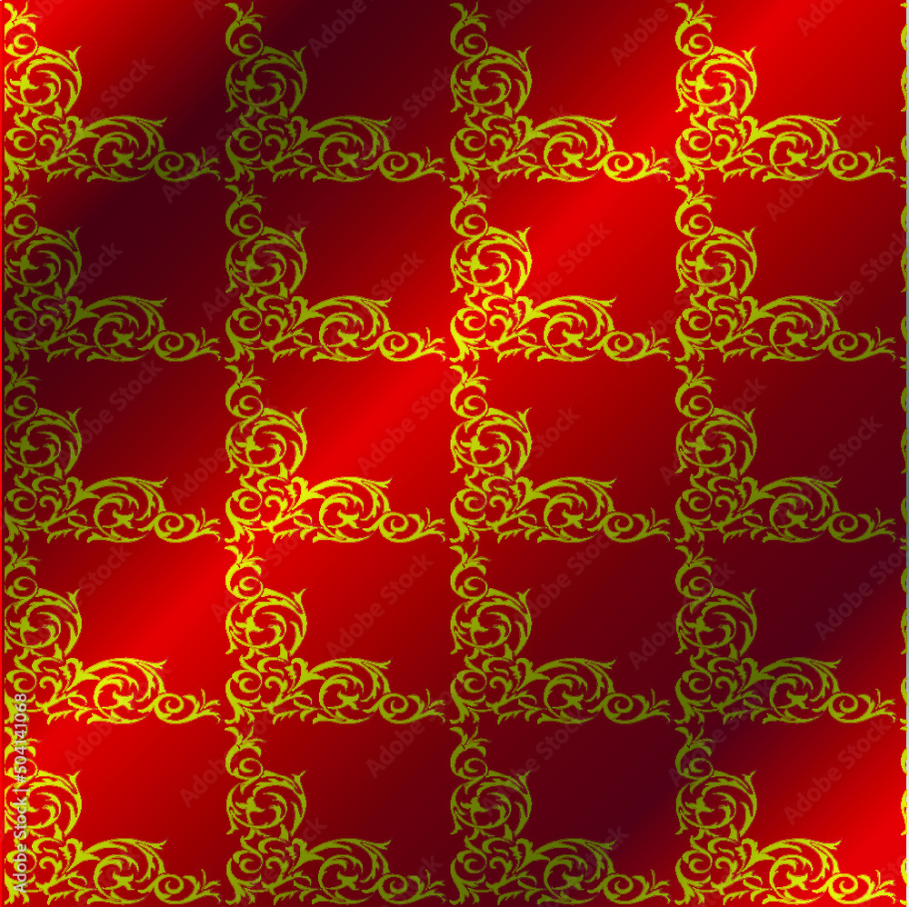 Royal vector textile on red background, luxury red royal wallpaper ...