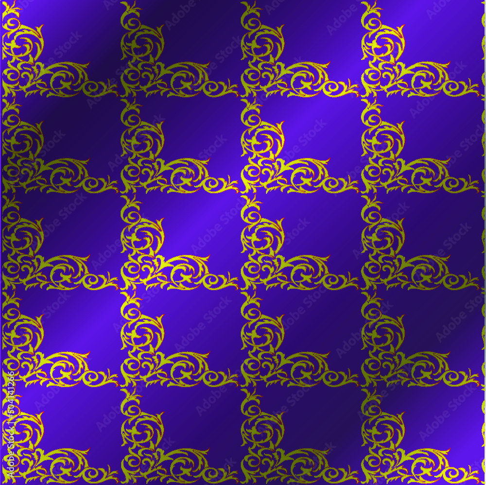 Royal vector textile on purple background, luxury purple royal