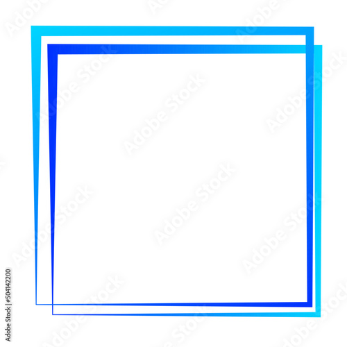 Random square contour frame, border element