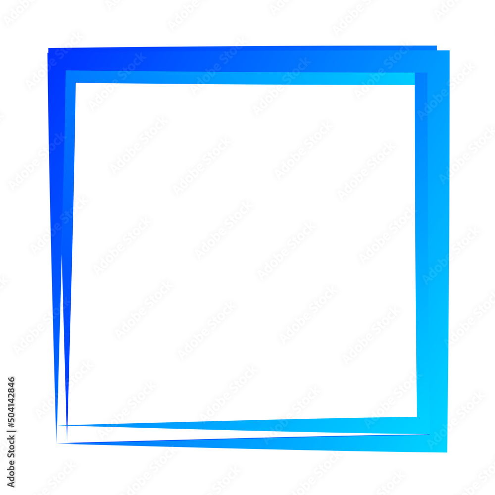 Random square contour frame, border element Random square contour frame, border element