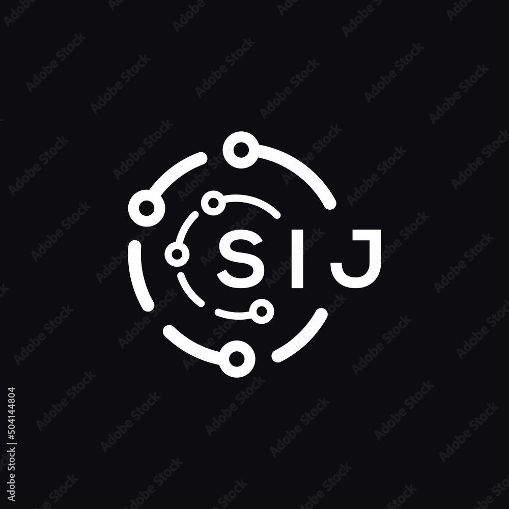 SIJ technology letter logo design on black background. SIJ creative initials technology letter logo concept. SIJ technology letter design. SIJ technology letter logo design on black background. SIJ creative initials technology letter logo concept. SIJ technology letter design.