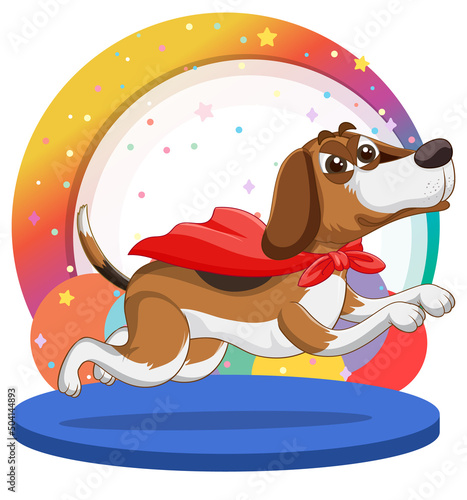 Super hero beagle cartoon character