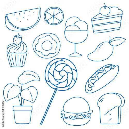 Doodle sketch design set