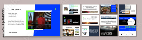 Set of business plan presentation template. Social media pack. Easy use in modern blog posts or Editable simple info banner, trendy book. For app, digital display style. Bright web flyer work