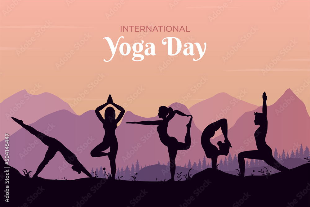 continuous line drawing of a woman's fitness yoga concept vector health  illustration. It's International Day of Yoga. 7119290 Vector Art at Vecteezy