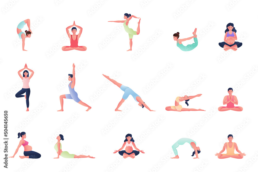 Yoga Aasana poses, International Yoga Day June 21st celebrations of world yoga day