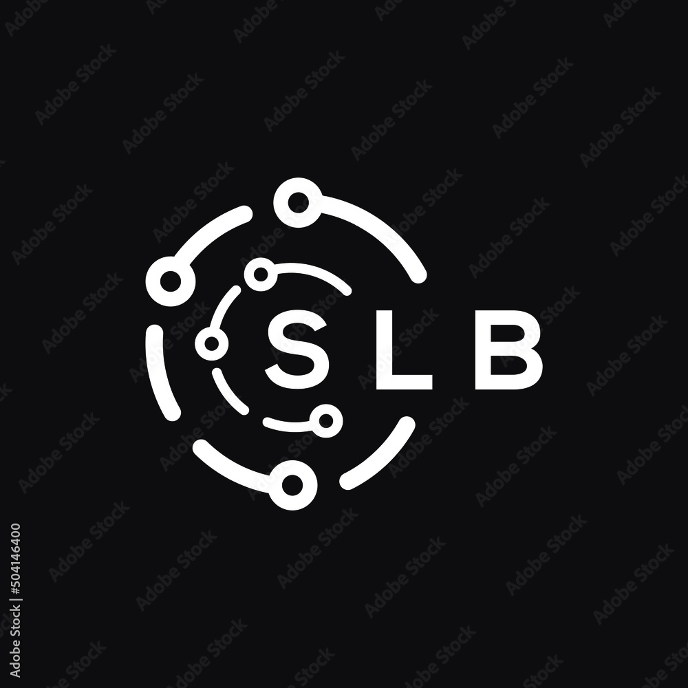 SLB technology letter logo design on black background. SLB creative initials technology letter logo concept. SLB technology letter design. SLB technology letter logo design on black background. SLB creative initials technology letter logo concept. SLB technology letter design.