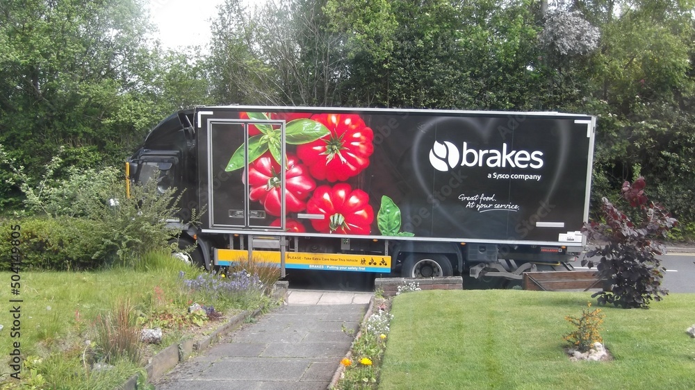 Brakes a Sysco company delivery van, Lancashire, UK, 12052022 Stock