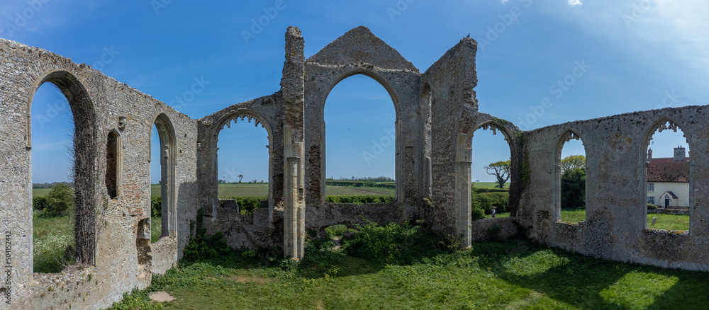 St Andrew's Church ruins, Covehithe in Suffolk, UK