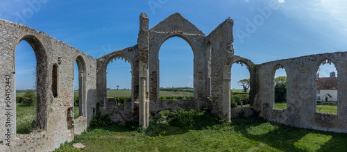 St Andrew's Church ruins, Covehithe in Suffolk, UK photo