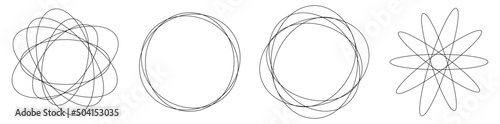 Random circles, circular rings geometric design element