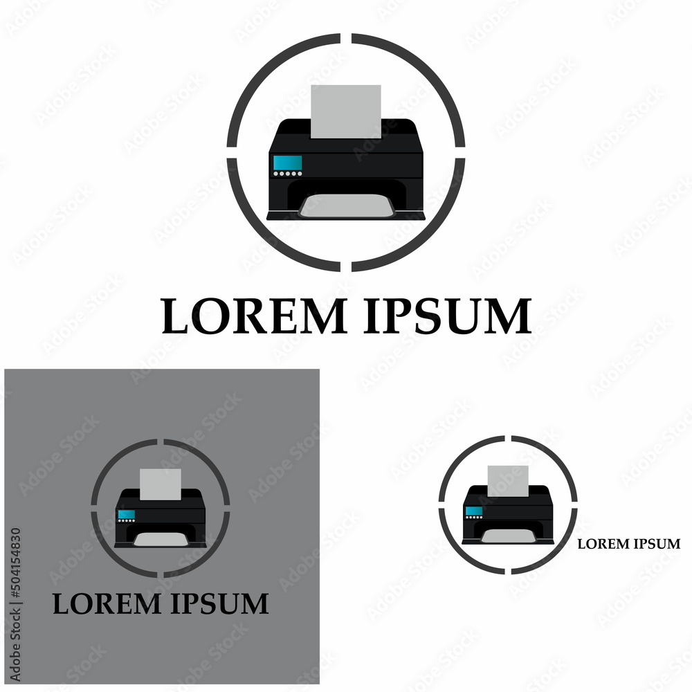 Obraz premium Printer icon vector symbol illustration background