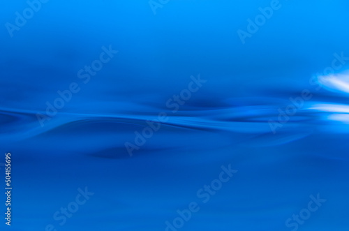 Creative Motion Blur of Blue Water in Motion