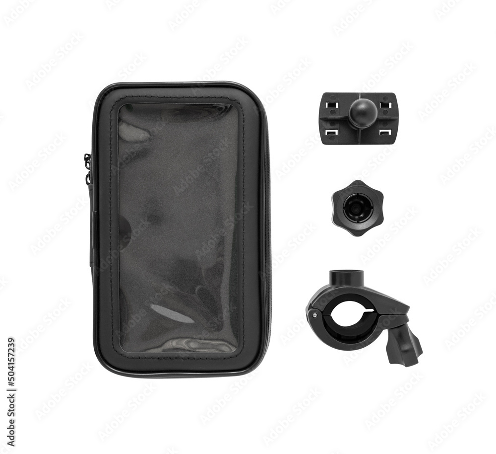 Waterproof phone case with handlebar mount for bicycles