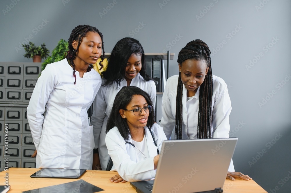 Team Of Experts Doctors Examining Medical Exams. Team Of Experts Doctors Examining Medical Exams.
