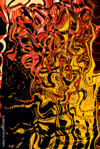 Crew wavy abstraction in multi ciolours