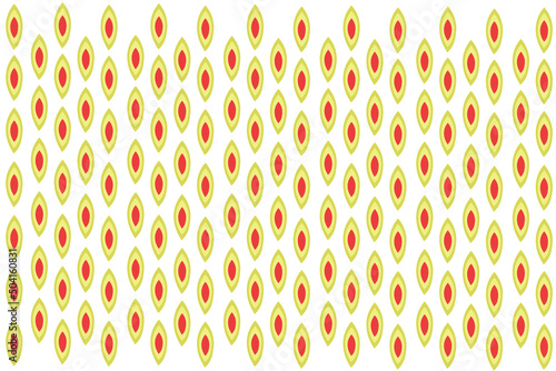 Digitally designed fabric patterns in bright colors for use in textiles. Embroidery patterns come from natural shapes like leaves.