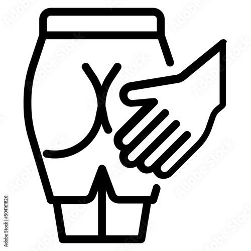 sexual harassment outline icon