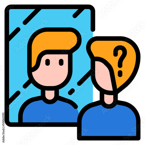 self awareness Color line icon