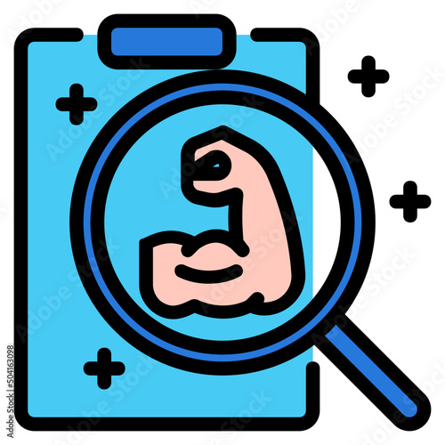 identify strength Color line icon