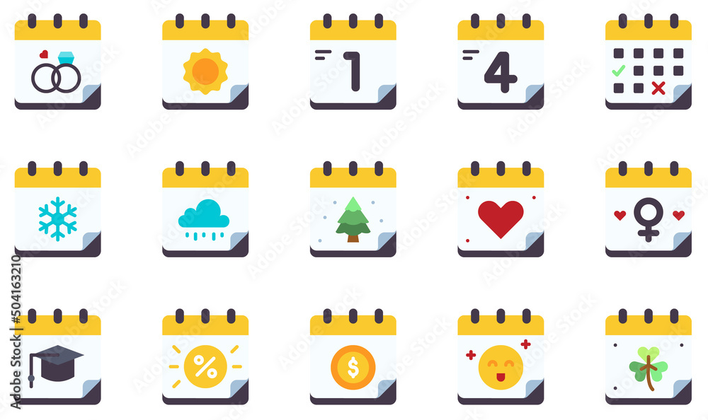 Set of Vector Icons Related to Calendar And Dates. Contains such Icons as Calendar, day, time, event, schedule, administration and more. Set of Vector Icons Related to Calendar And Dates. Contains such Icons as Calendar, day, time, event, schedule, administration and more.