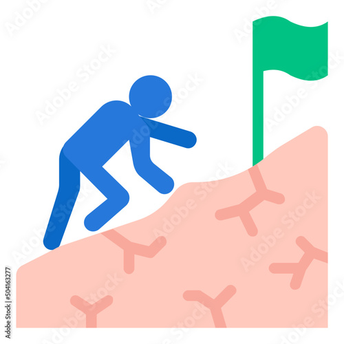 challenge yourself flat icon