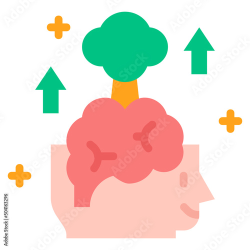growth mindset flat icon