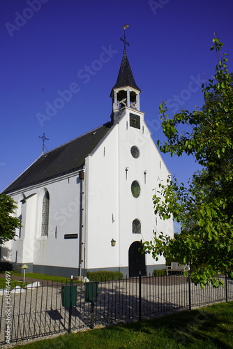 White Church in Odijk, Netherlands photo