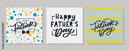 Happy Father's Day Calligraphy greeting card. Banner Vector illustration. © 1emonkey