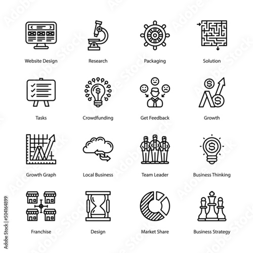 Startup Outline Icons - Stroked, Vectors