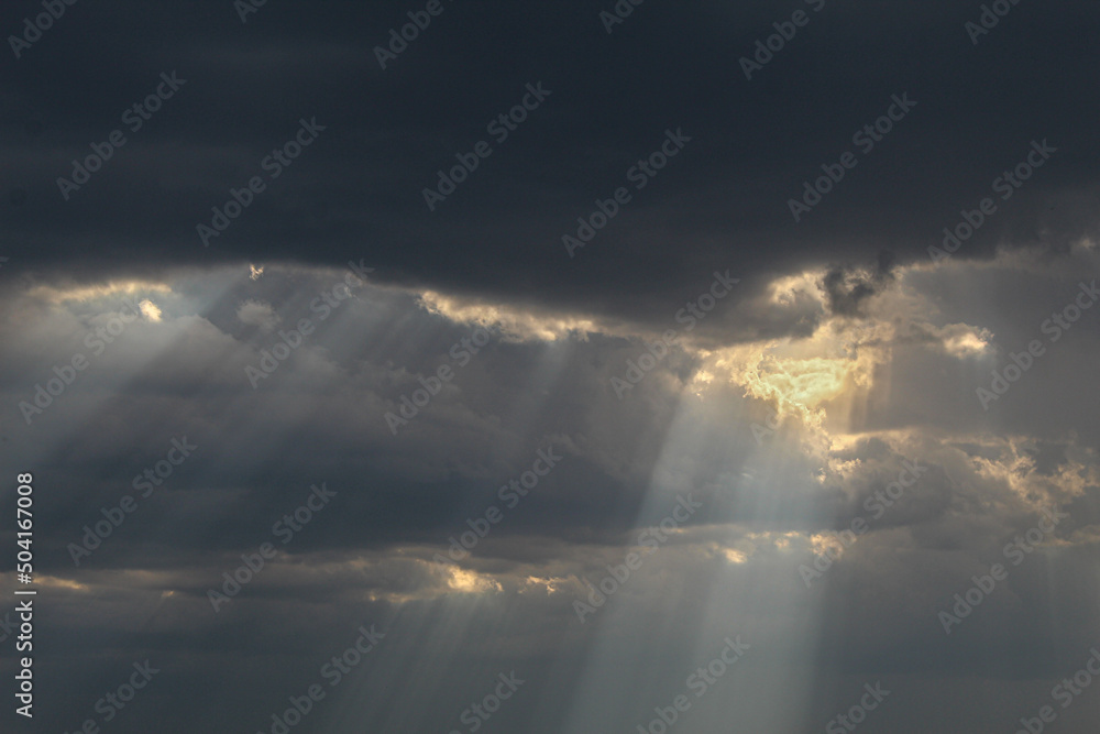 sun through the clouds