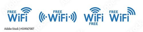 Free wifi icon. Internet connection icon symbol. Vector illustration