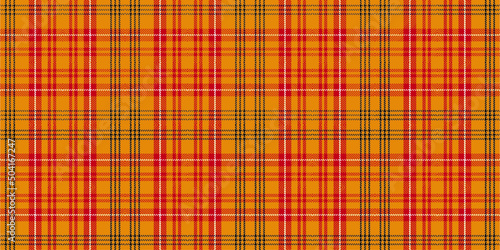 Tartan plaid design that is completely seamless. Black, brown, and orange checkered fabric texture print. Fabrics and textiles in the context of design and decorating