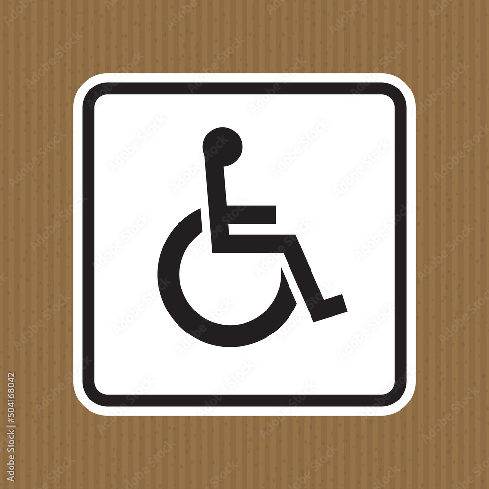Accessible Parking Sign On White Background Accessible Parking Sign On White Background
