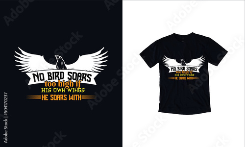  Birds Soars  quote t-shirt design and pet t-shirt design with premium vector or premium template Birds lover t-shirt design with premium quality