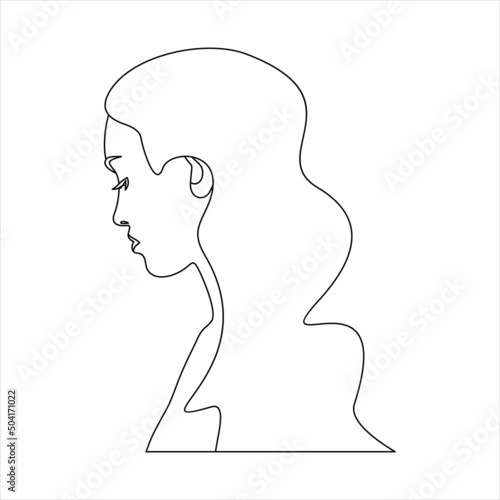 User Icon - Woman Female Vector Profile Avatar. Symbol illustration
