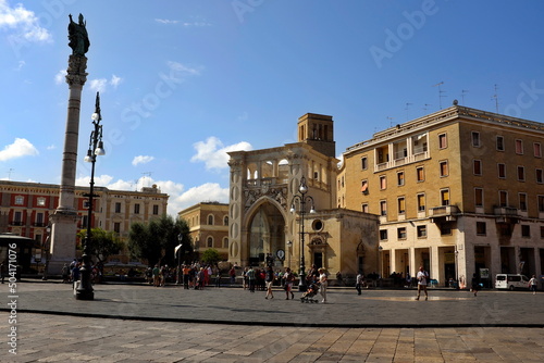 ,Saint Oronzo Square in Lecce, Apulia region, Italy.